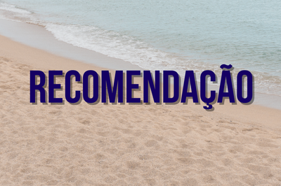 Imagem: Comunicação MPF/AL Uma praia ao fundo, escrito RECOMENDAÇÃO em destaque