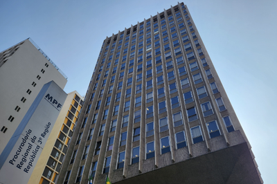 Foto: Comunicação/MPF/PRR3 Foto da fachada do prédio do MPF na 3 Região.