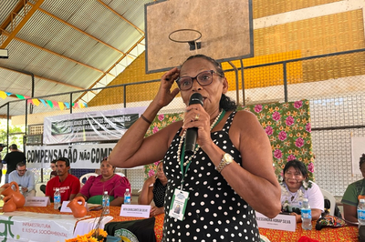 Raimunda da Silva no seminário da Hidrovia Araguaia-Tocantins