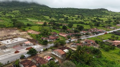 Visão aérea da comunidade.
