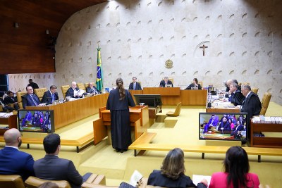 Foto da sessão plenária do STF de 14 de agosto