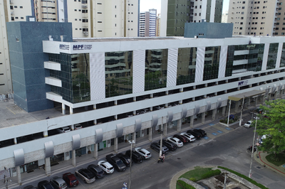 Imagem: Ascom MPF/SE Vista aérea da fachada do prédio do MPF em Sergipe