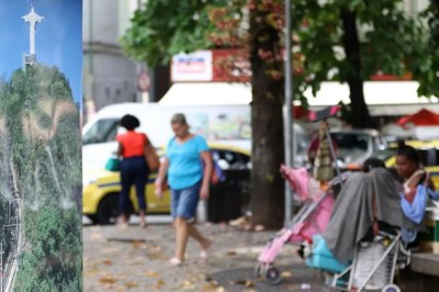 População em situação de rua no Largo do Machado, zona sul do RJ (Foto:Tânia Rêgo/Agência Brasil) Foto desfocada mostra mulher em situação de rua com um carrinho de compras. População em situação de rua no Largo do Machado, zona sul da cidade.