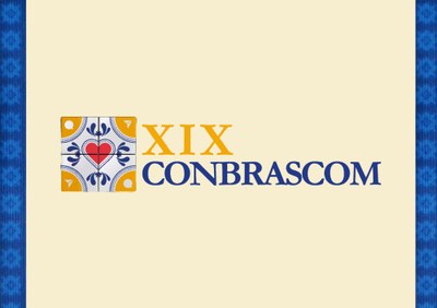 Arte retangular com logomarca da edição 2025 do Conbrascom