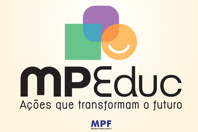 Arte: Comunicação MPF A imagem é o logo do MPFduc, que é um programa do Ministério Público Federal (MPF). O logo é formado por um quadrado roxo sobreposto por um círculo laranja com um sorriso. O texto abaixo diz "Ações que transformam o futuro".