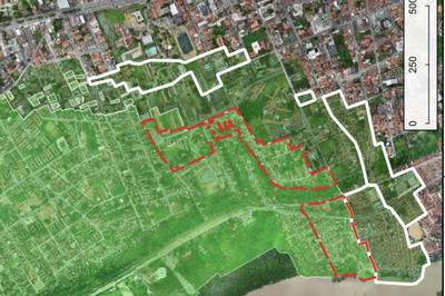 Imagem adaptada da Divulgação oficial do Mapa V5 (Defesa Civil Municipal) Área AT06-B ampliada do mapa da Defesa Civil