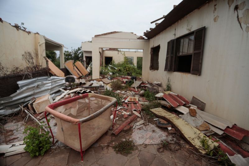 Enchentes RS Bairro de navegantes, próximo a Rio Taquari, em Arroio do Meio/Foto: Joédson Alves/Agência Brasil