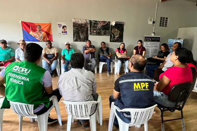 Foto: Comunicação MPF/AL fotografia da reunião na comunidade quilombola Tabuleiro dos Negros