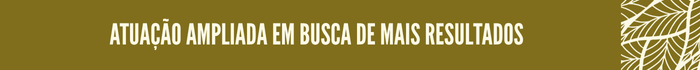 Atuação ampliada para alcançar mais resultados

