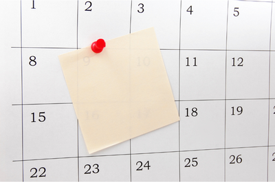 Imagem: Canva calendário com marcador vermelho