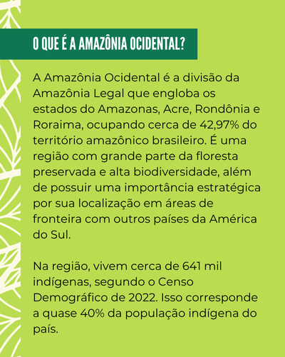 banner com informações sobre a Amazônia Ocidental