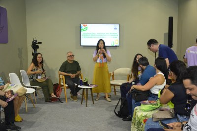 Roda de conversa no estande do MPF na COP30
