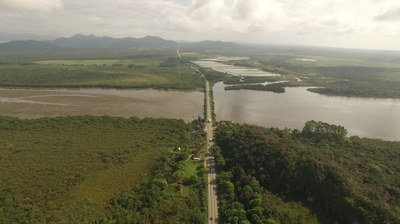 Foto: Projeto Babitonga Ativa Foto área do Canal do Linguado