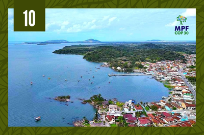 Foto da Baía da Babitonga, em Santa Catarina