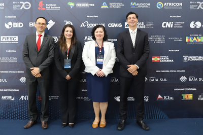 Lançamento ação saúde Representantes das instituições parceiras no lançamento da ação coordenada, em Florianópolis
