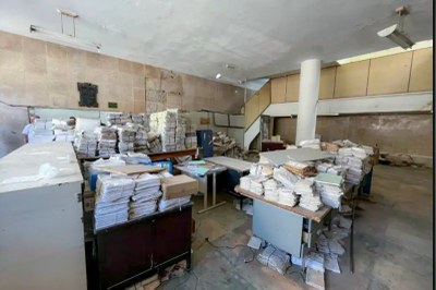 Foto mostra sala com acervo do antigo IML do Rio de Janeiro