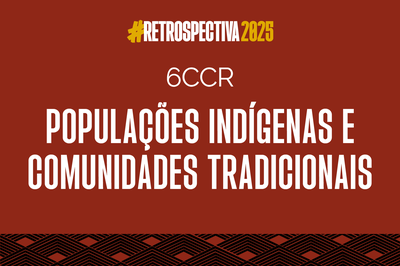 banner vermelho com nome câmara de populações indígenas e comunidades tradicionais em destaque